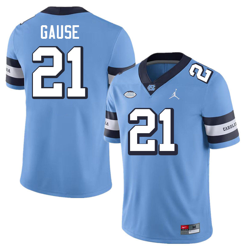 #21 Davion Gause North Carolina Tar Heels Jerseys,Apparels,Uniforms Stitched-Alternate Blue